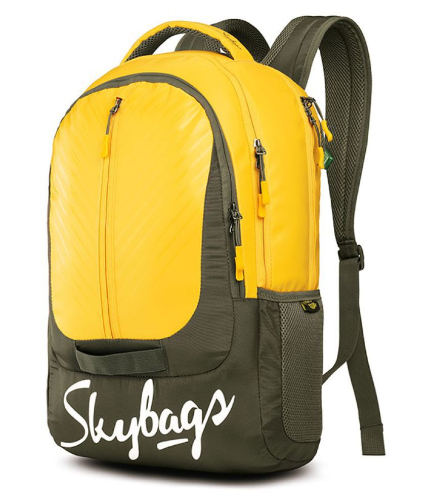 Skybags lazer plus 03 yellow backpack: Buy Online at Best Price in ...