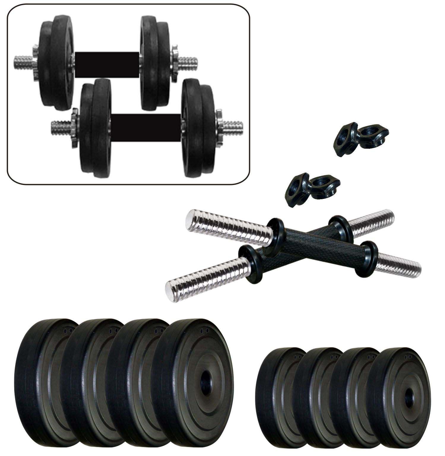 Fitzon PVC 8KG COMBO16 Home gym Dumbbells & Fitness Kit Gym Equipment