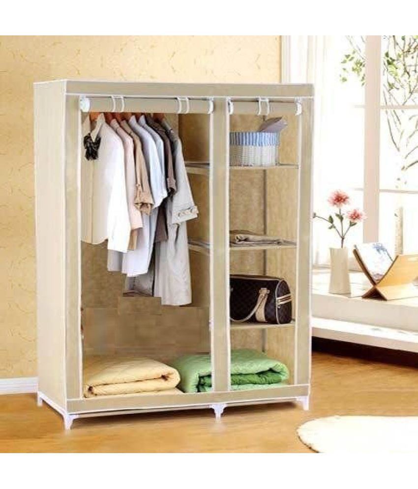 CheckSums (11948) 3.5 Feet Folding Wardrobe Cupboard Almirah Foldable ...