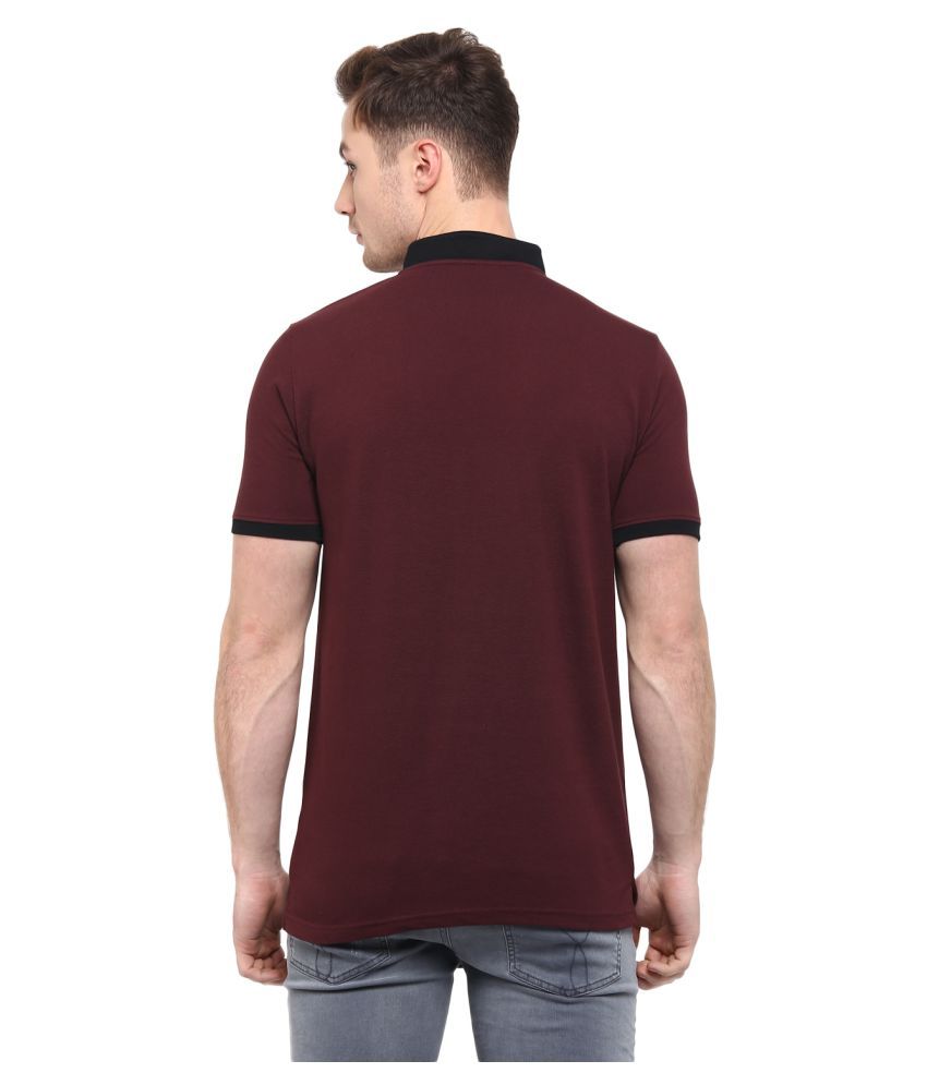 high neck maroon top