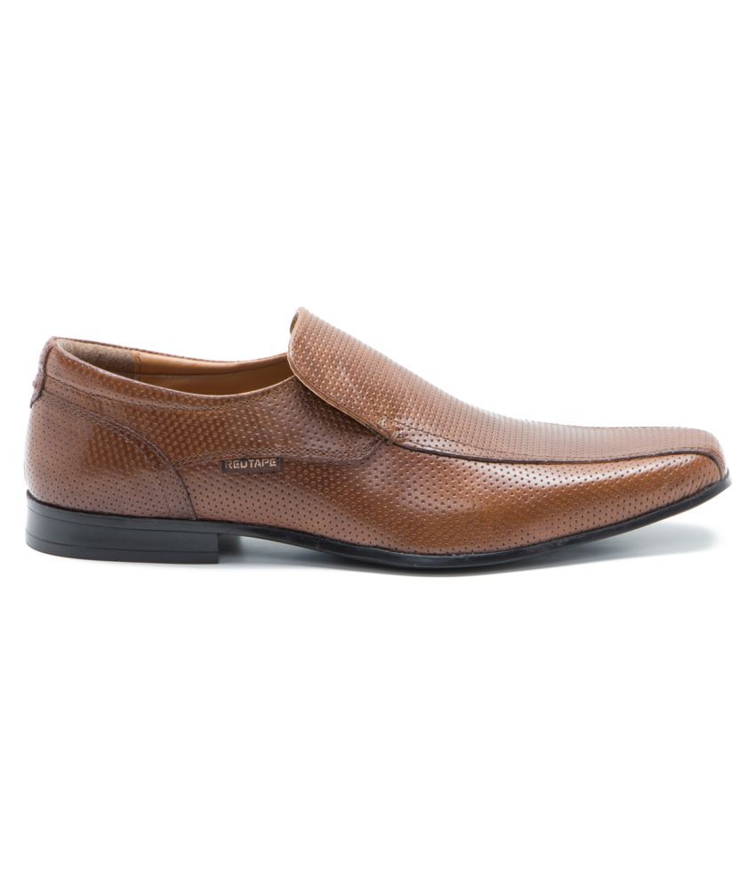 red tape genuine leather slip on shoes