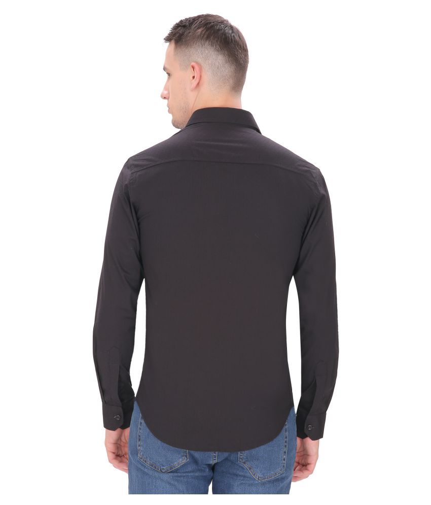 men's black casual shirt