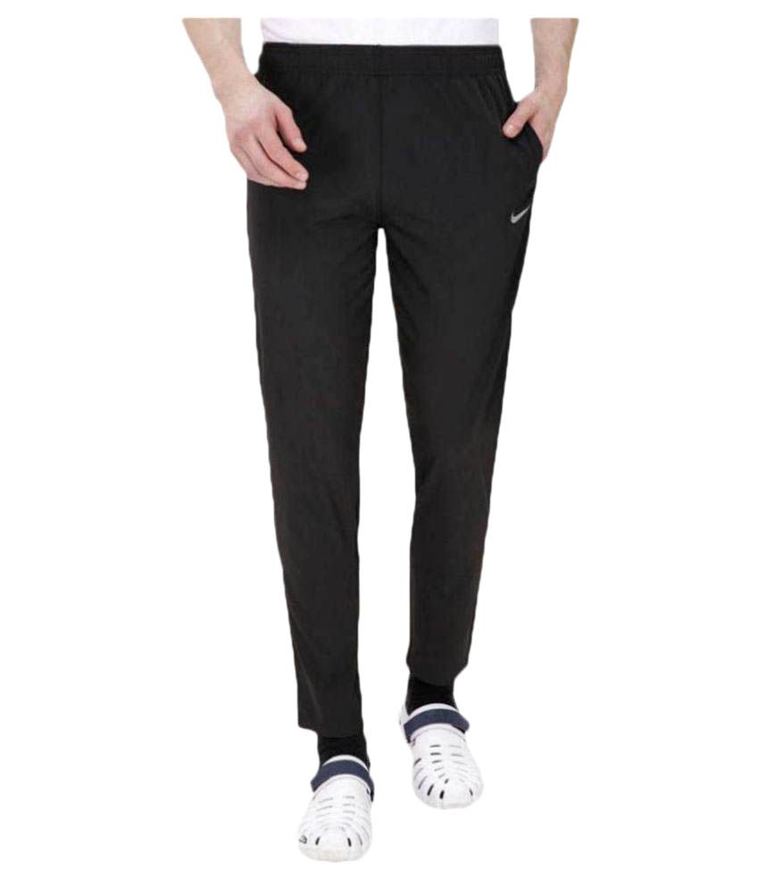 nike black polyester track pants