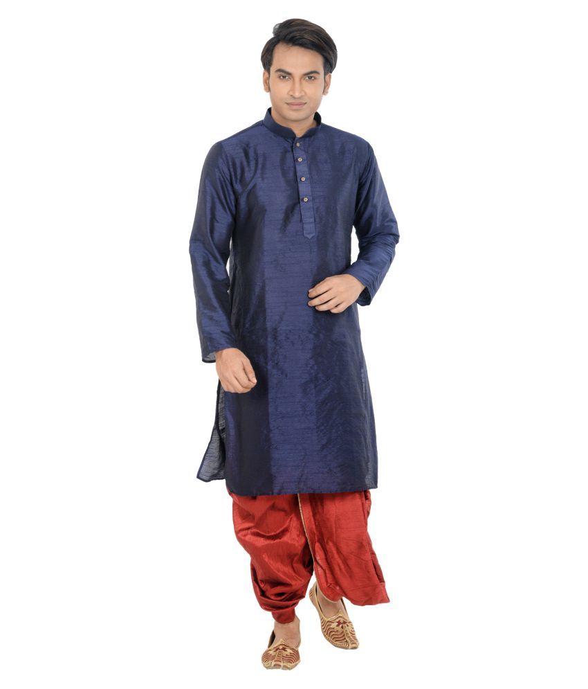     			Deyann Multi Silk Blend Dhoti Kurta Set