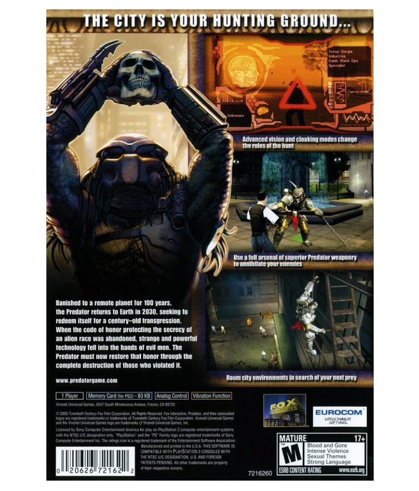predator concrete jungle ps2 price predator concrete jungle ps2 price