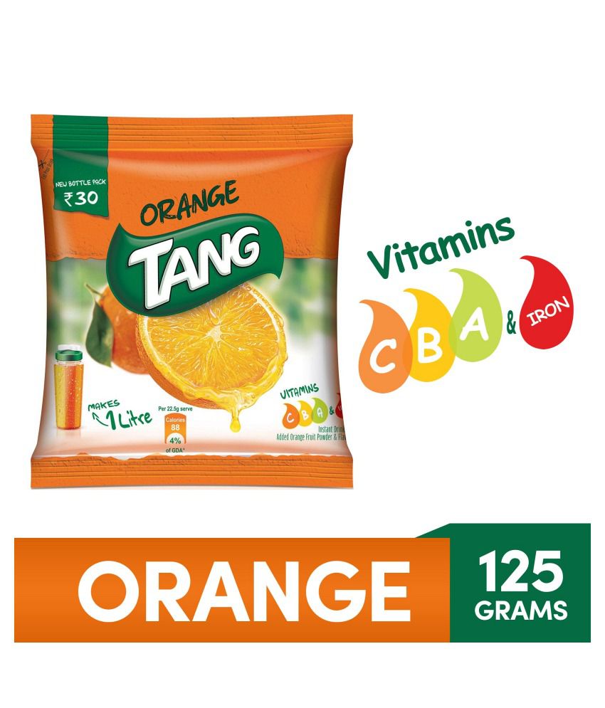 Tang Orange Instant Drink Mix, 125 gm Pouch Buy Tang