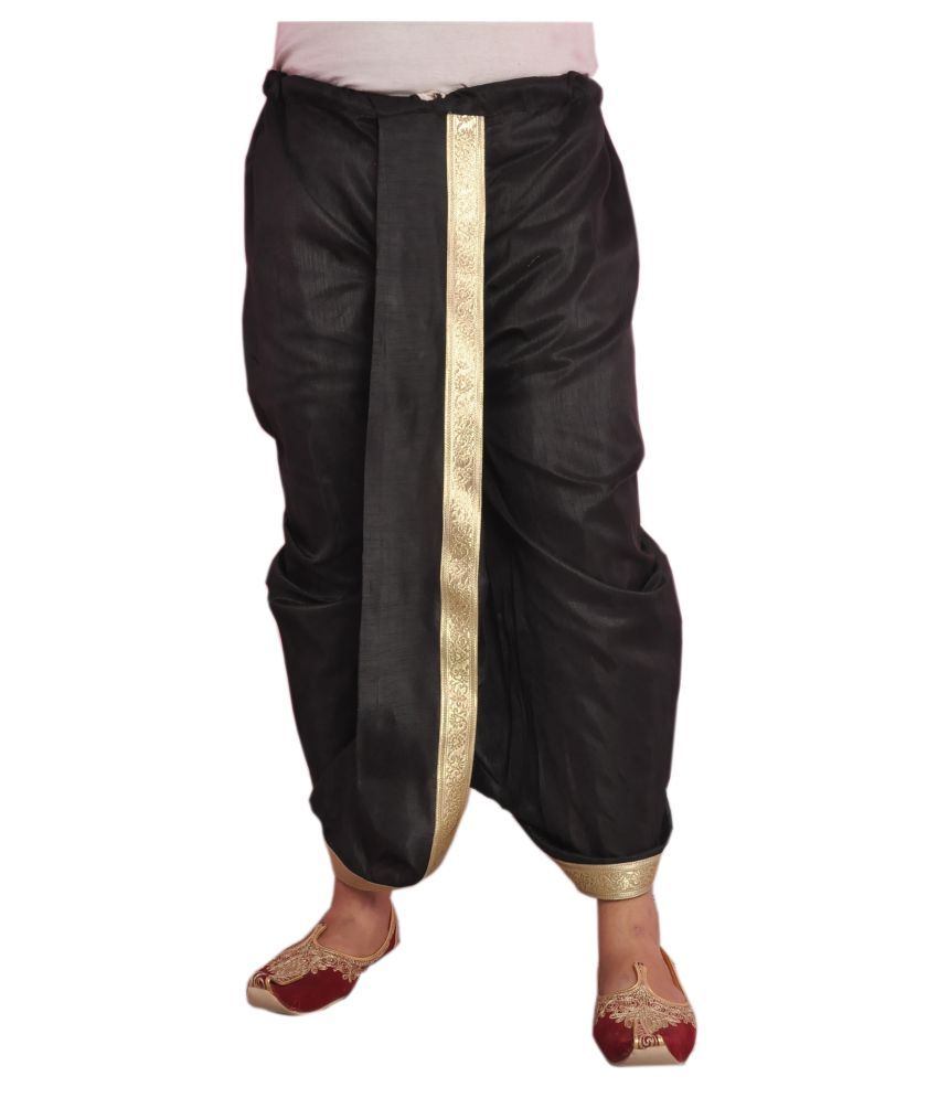 black shirt & dhoti