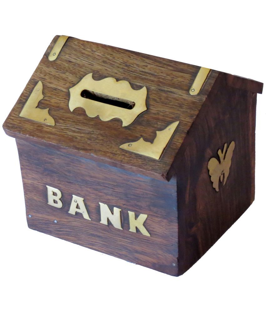 Vap Mart Brown Wood Piggy Bank Pack Of 1 Buy Vap Mart Brown