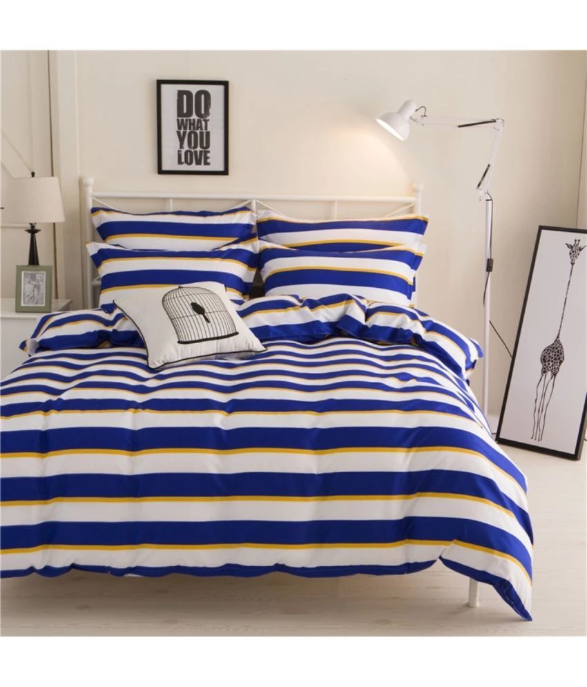 Ahmedabad Cotton King Cotton Blue Bed Sheet Buy Ahmedabad Cotton King