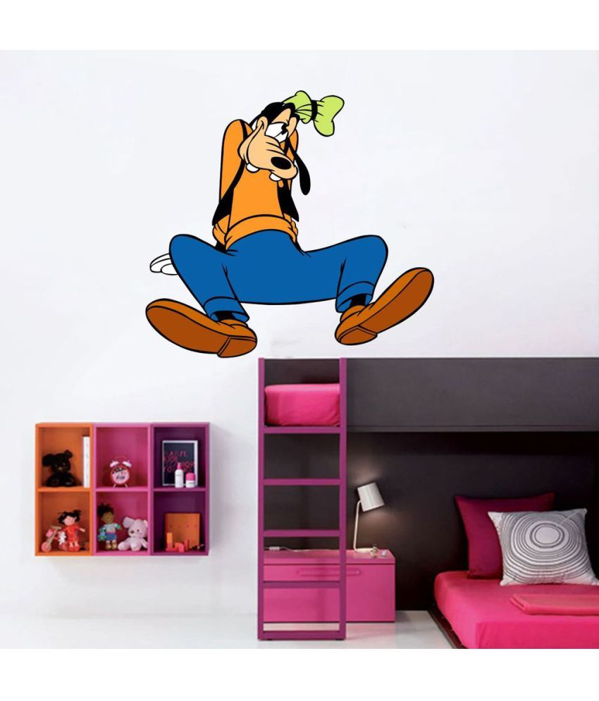     			Decor Villa Goofyboy PVC Multicolour Wall Sticker - Pack of 1