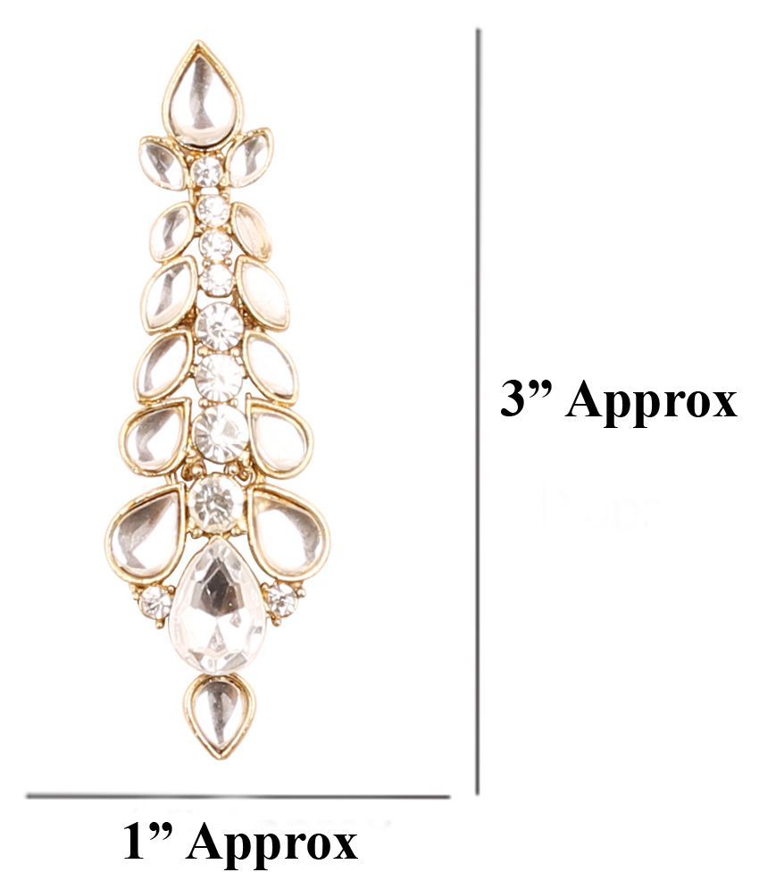 Touchstone Cavigliere/Ciondoli In Stile Indiano Bollywood Con Perline Verdi E Oro – Gioielli Tradizionali Per Matrimonio E Feste