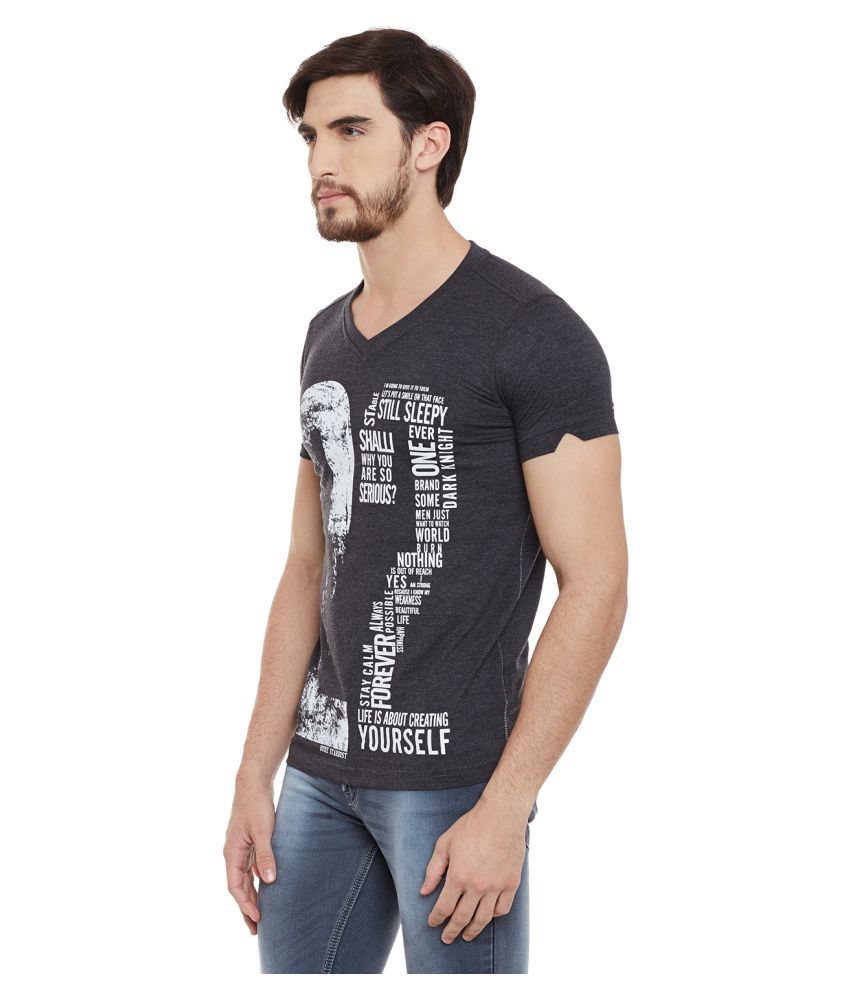 Duke Grey V-Neck T-Shirt - Buy Duke Grey V-Neck T-Shirt Online at Low ...