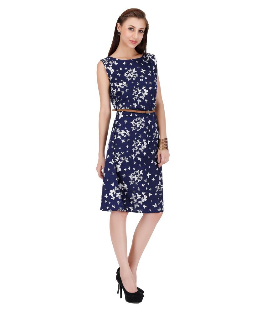 crepe a line dress