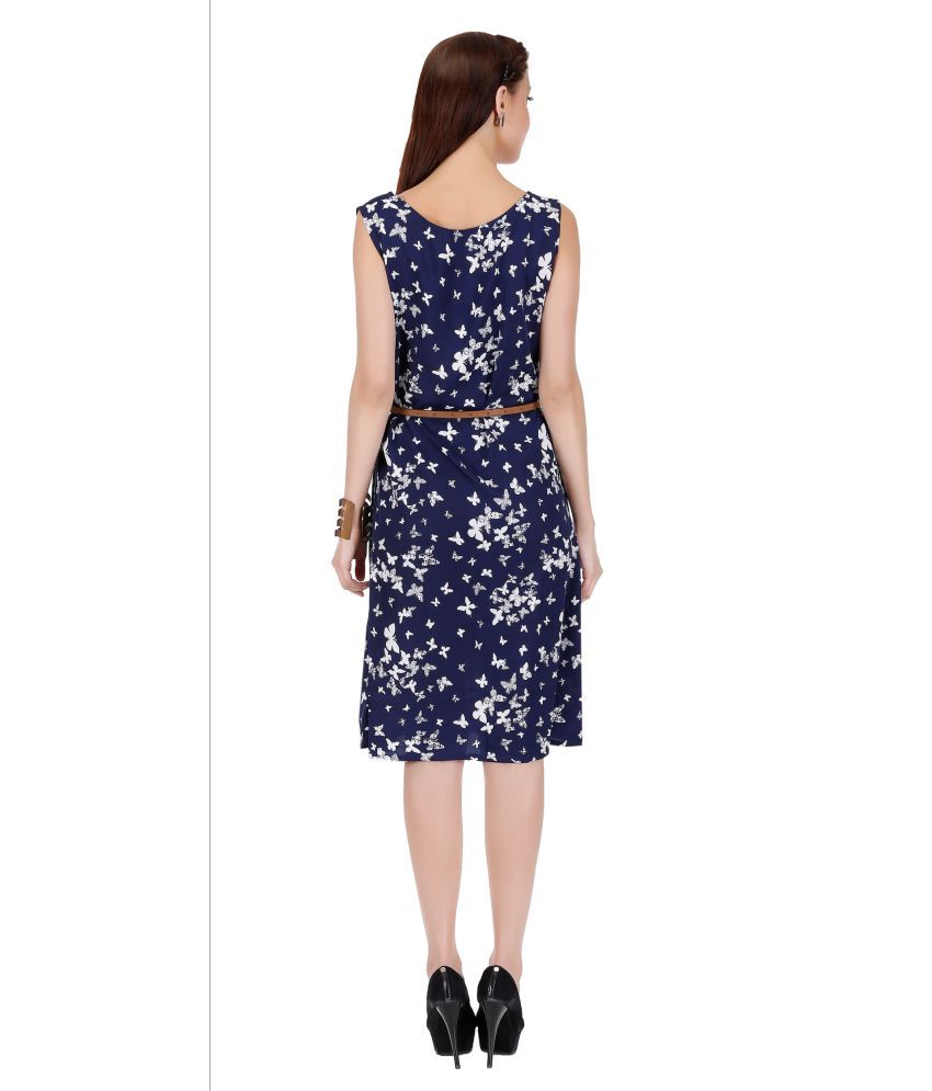 crepe a line dress
