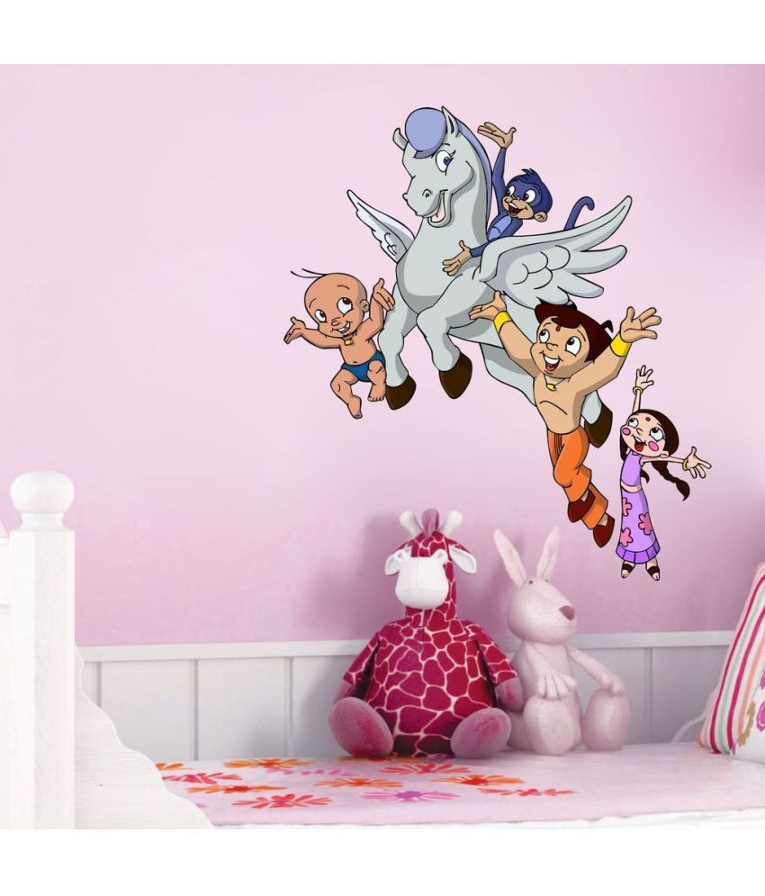     			Decor Villa Chota bheem PVC Multicolour Wall Sticker - Pack of 1