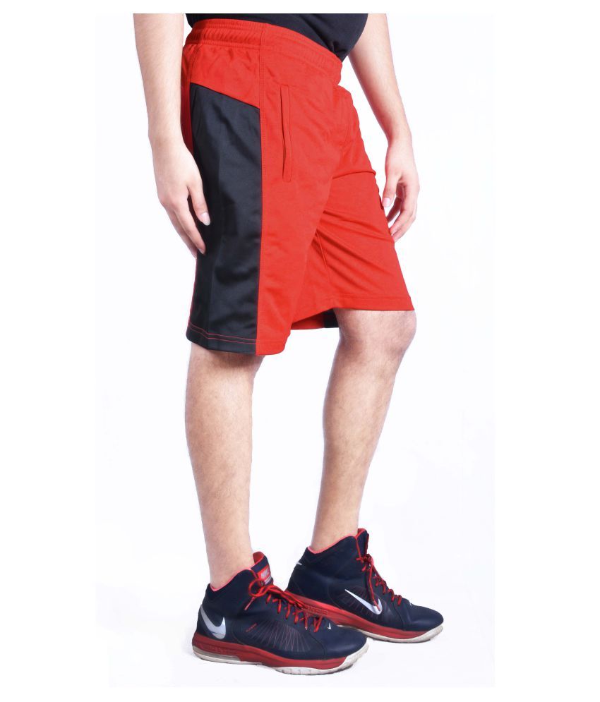 Repugn Red Polyester Basketball Shorts Buy Repugn Red Polyester