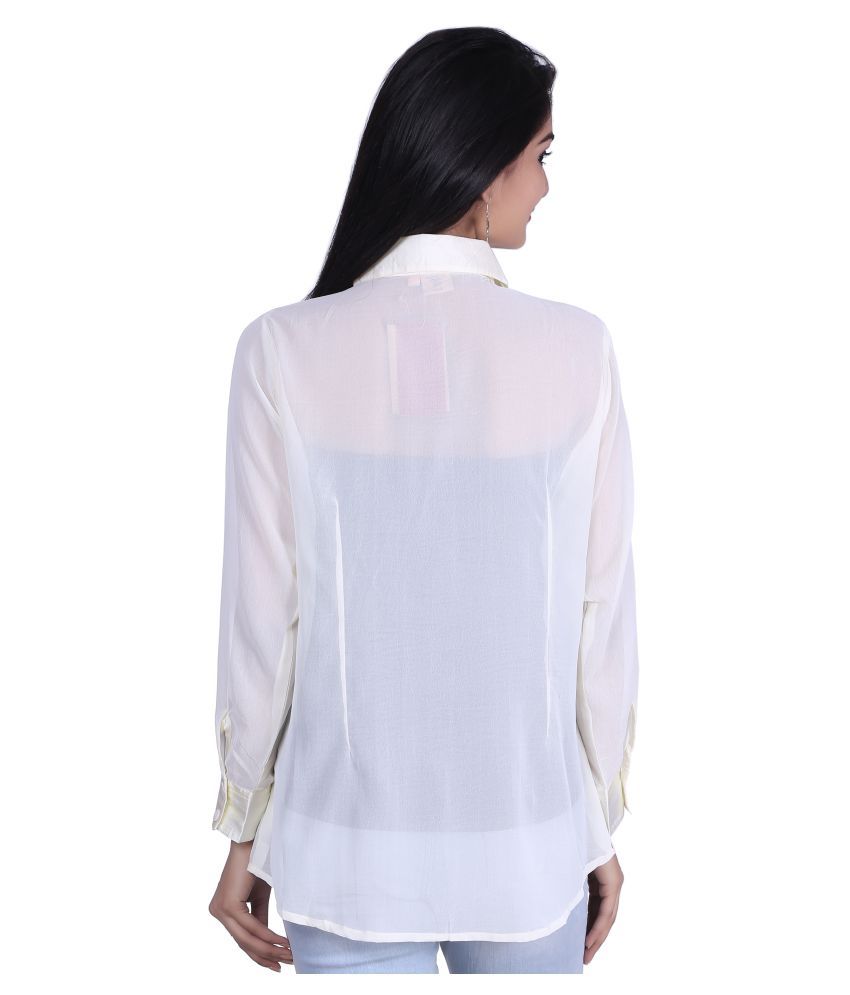 white georgette shirt