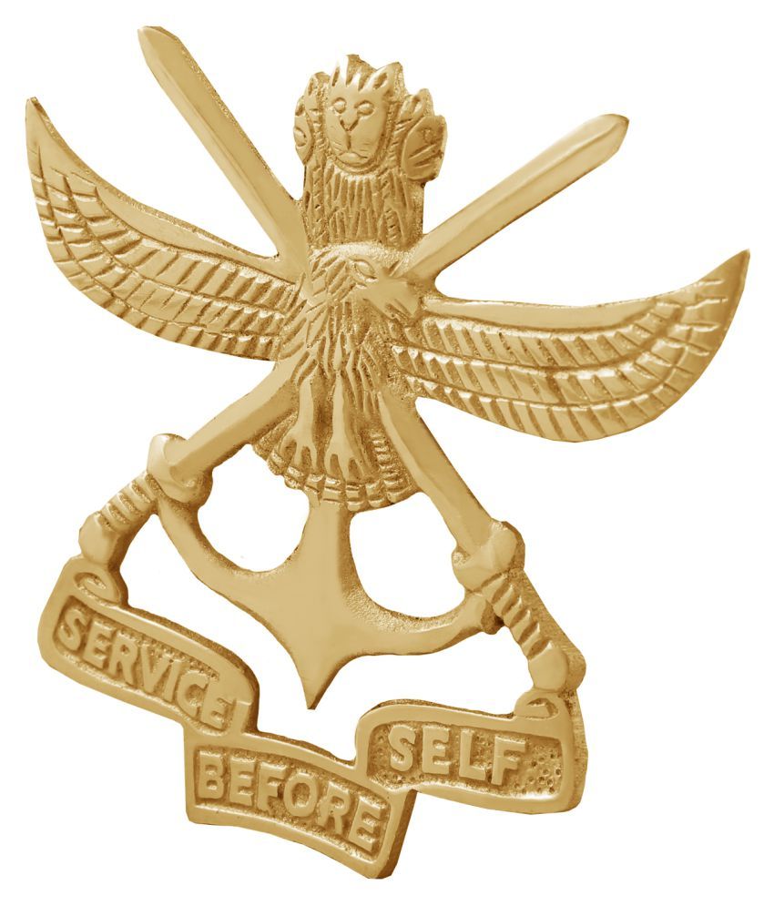 Autofy Brass Army Cross Sword And Indian Emblem Service Before Self Decal Badge For All Bikes Golden Buy Autofy Brass Army Cross Sword And Indian Emblem Service Before Self Decal Badge For