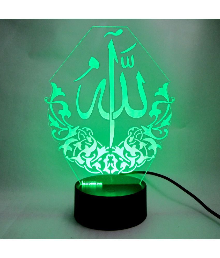     			Varna Crafts Lampees 3D Illusion Islamic Design Led Night Lamp Multi - Pack of 1