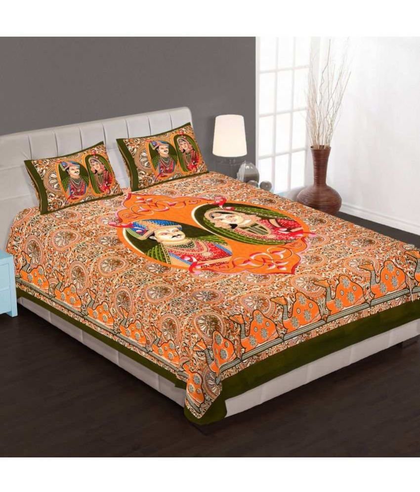 bed sheet cotton double bed offer