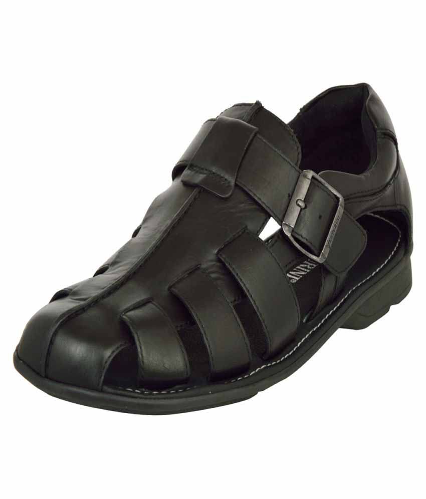 Venturini Black Sandals - Buy Venturini Black Sandals Online at Best ...
