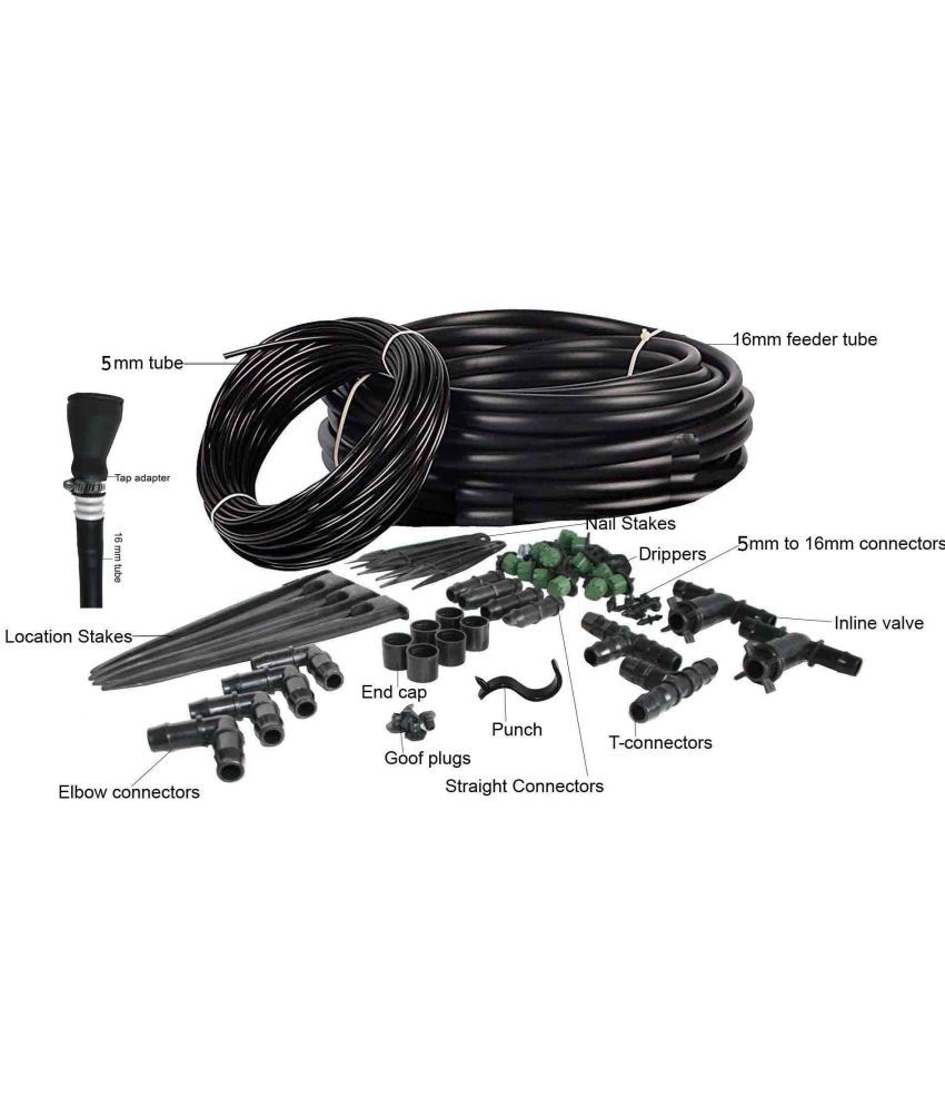 UraXx Gardener s Drip Irrigation Kit for 50 Pots Plants Automatic