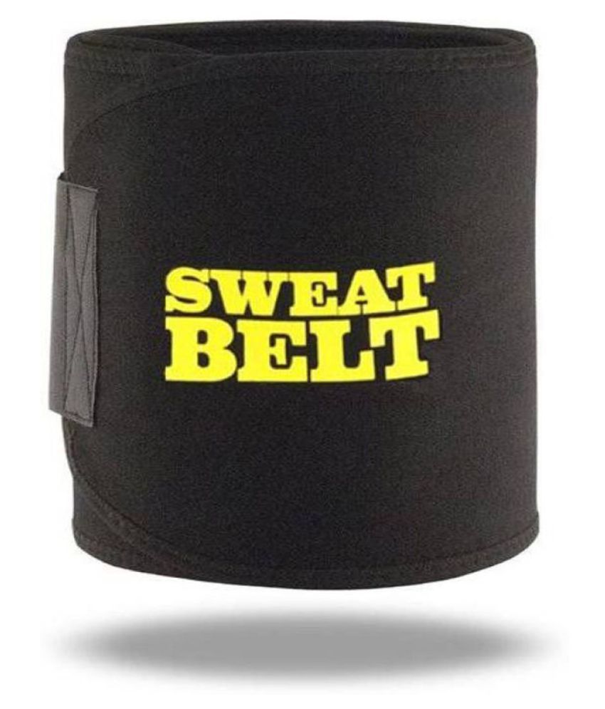     			Sahani Traders Unisex hot shaper Waist Trimmer Black Exercise Body Slimming Belt Free Size Sweat Slim Belt