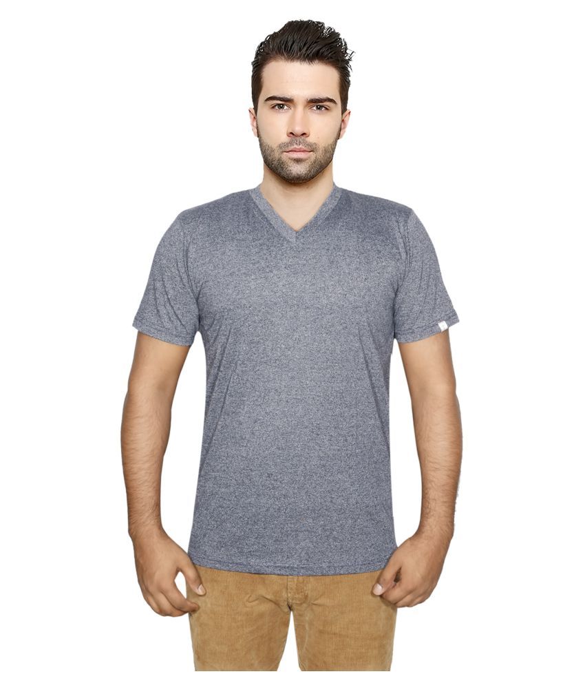 grey v neck shirt