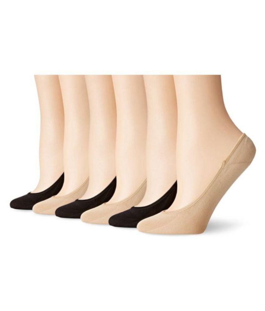     			Tahiro Black And Beige Cotton Low Cut Socks - Pack Of 6
