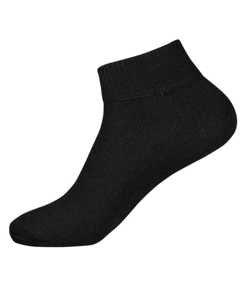     			Tahiro Black Cotton Casual Ankle Length Socks For Women - Pack OF 1