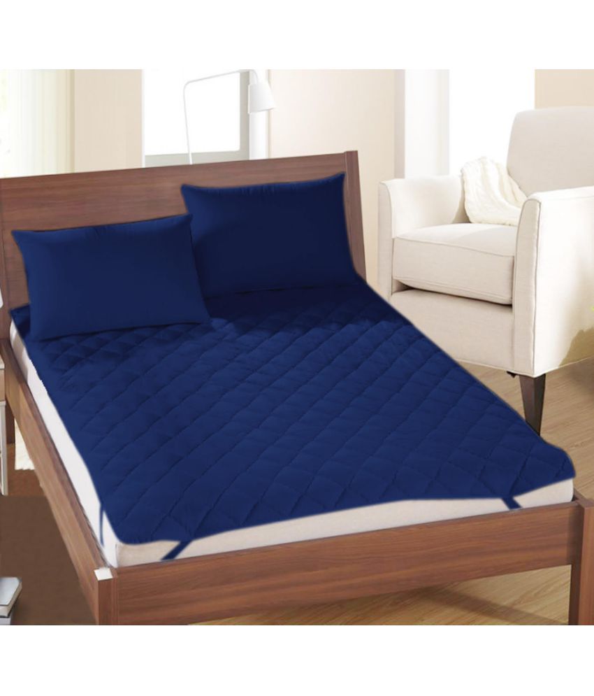 homesoul-100-waterproof-double-bed-blue-poly-cotton-mattress-protector