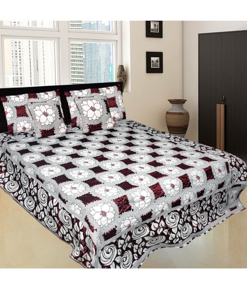 Tanya's Homes Chenille Single Bedsheet with 2 Pillow Covers - Buy Tanya ...