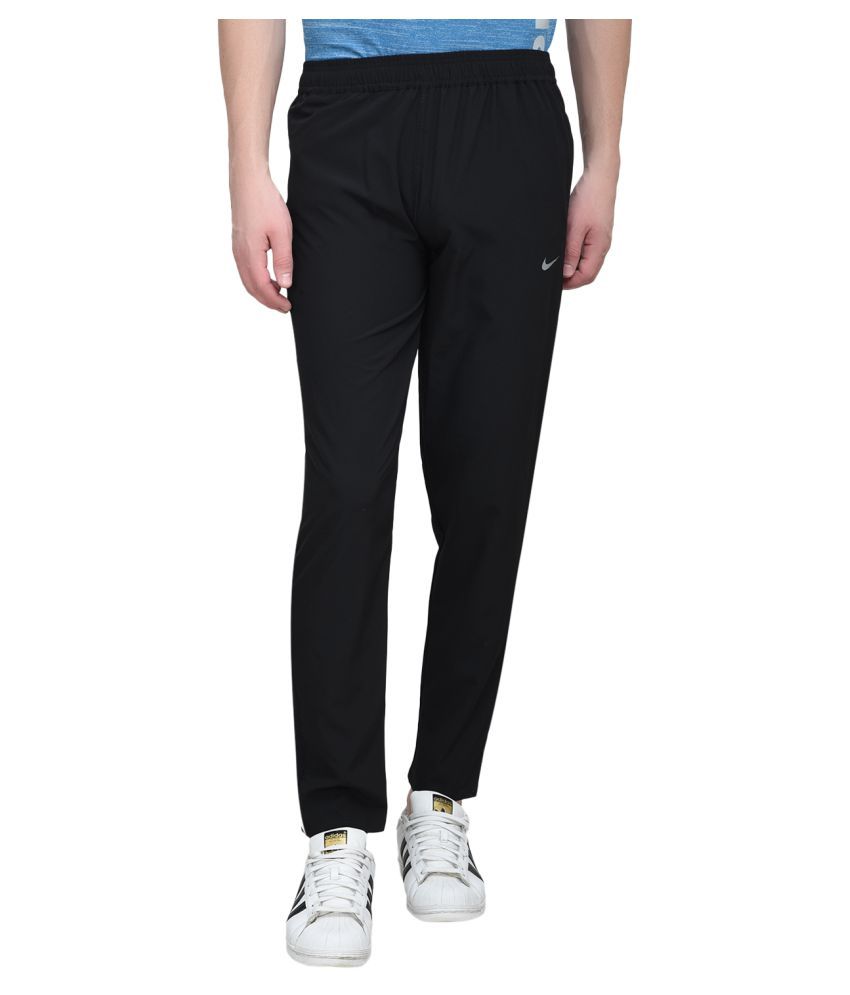 nike black polyester track pants