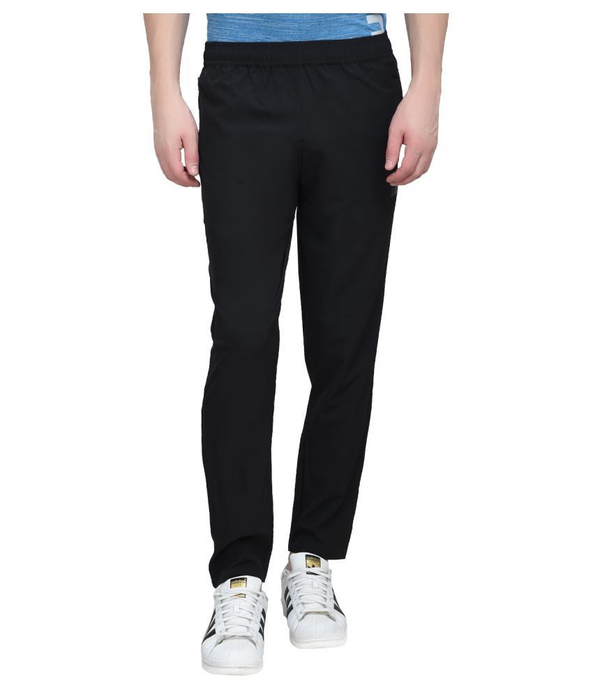 adidas black polyester lycra track pant