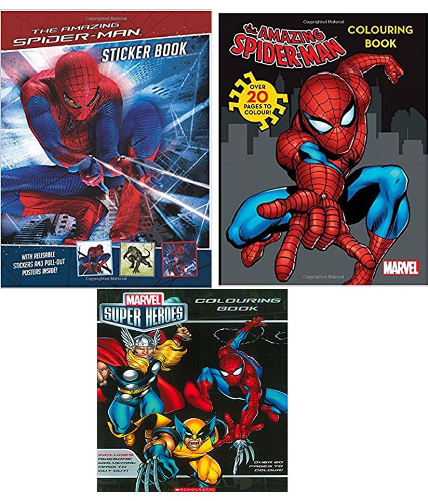 Marvel Super HEROES & Spider Man colouring & sticker book combo pack: Buy Marvel  Super HEROES & Spider Man colouring & sticker book combo pack Online at Low  Price in India on