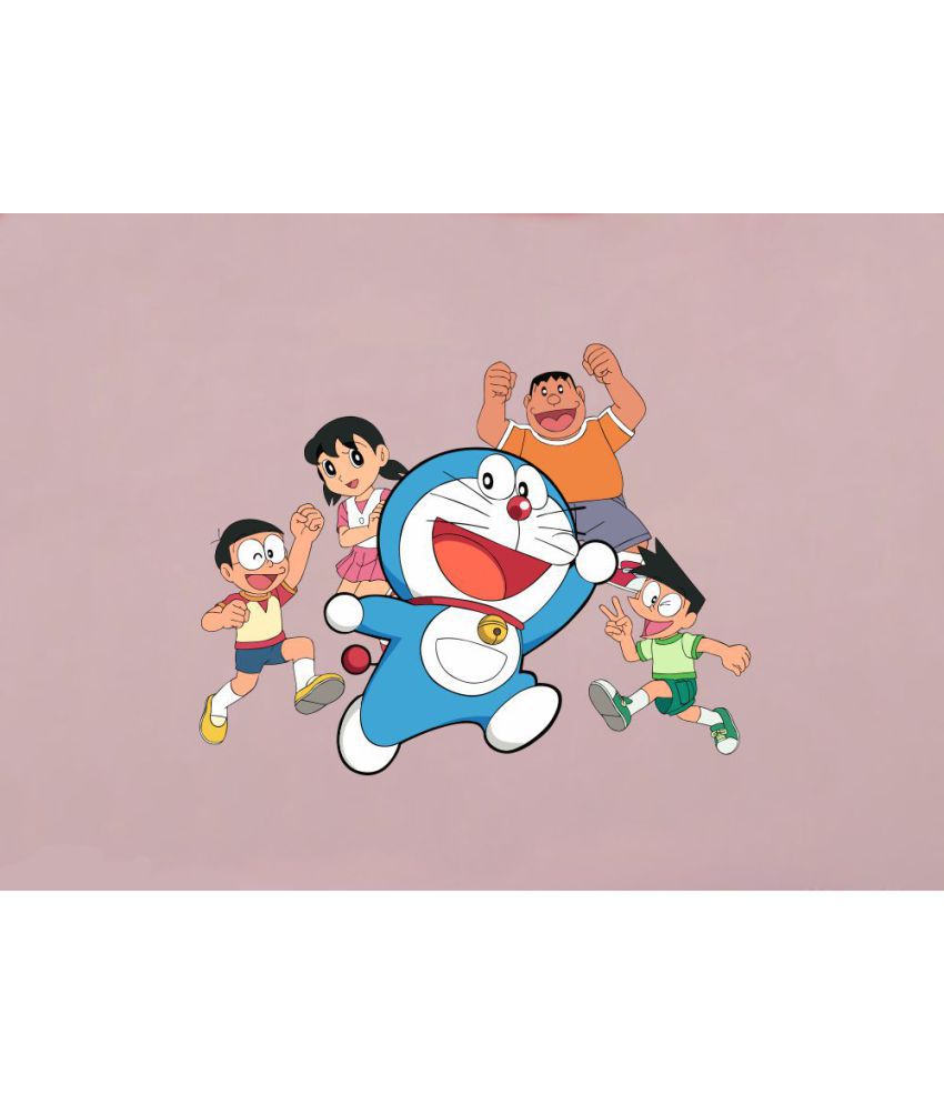     			Decor Villa Nobita Doremon PVC Multicolour Wall Sticker - Pack of 1