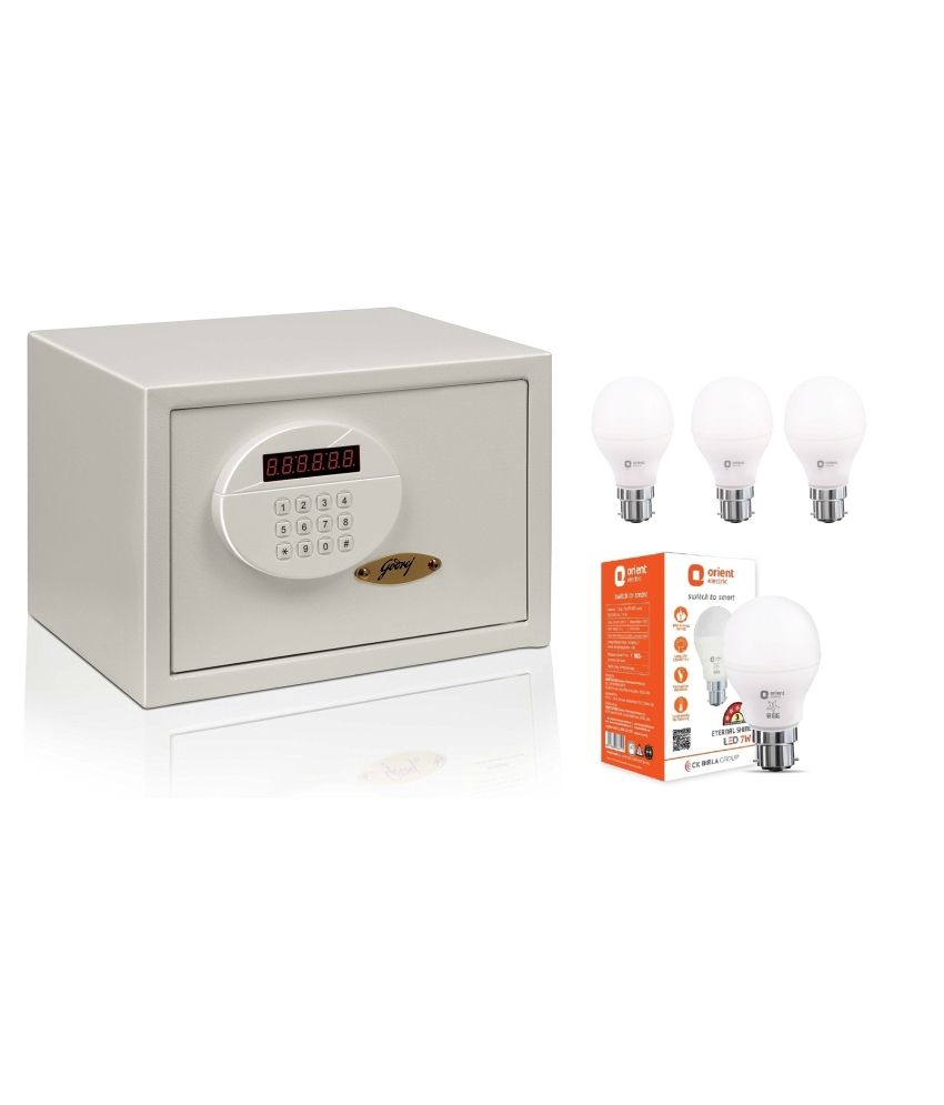 Buy Godrej Taurus Safe with free Orient 7W Set of 3 LED Online at Low