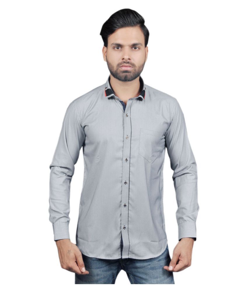 grey casual shirt