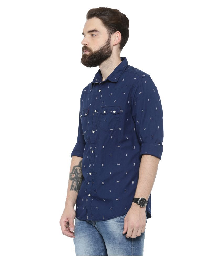 WITH Navy  Casual Slim  Fit Shirt Buy WITH Navy  Casual 