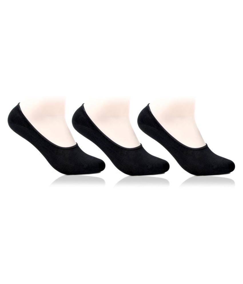     			Tahiro Black Cotton Casual Footies Loafer Socks - Pack Of 3