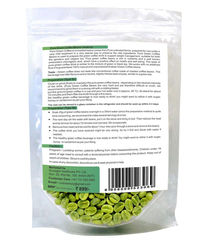 Simply Nutra Green Coffee beans Grade