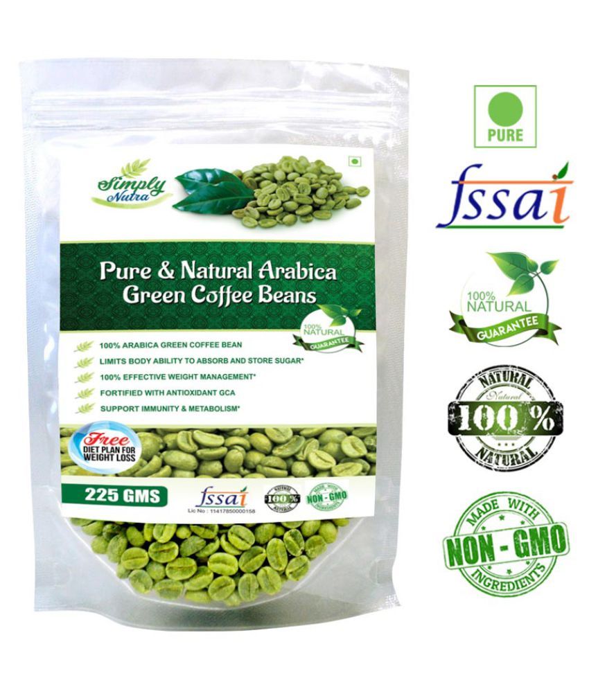 Simply Nutra Green Coffee beans Grade"A" CGA 450 gm Fat Burner Beans Pack of 2 Buy Simply Nutra