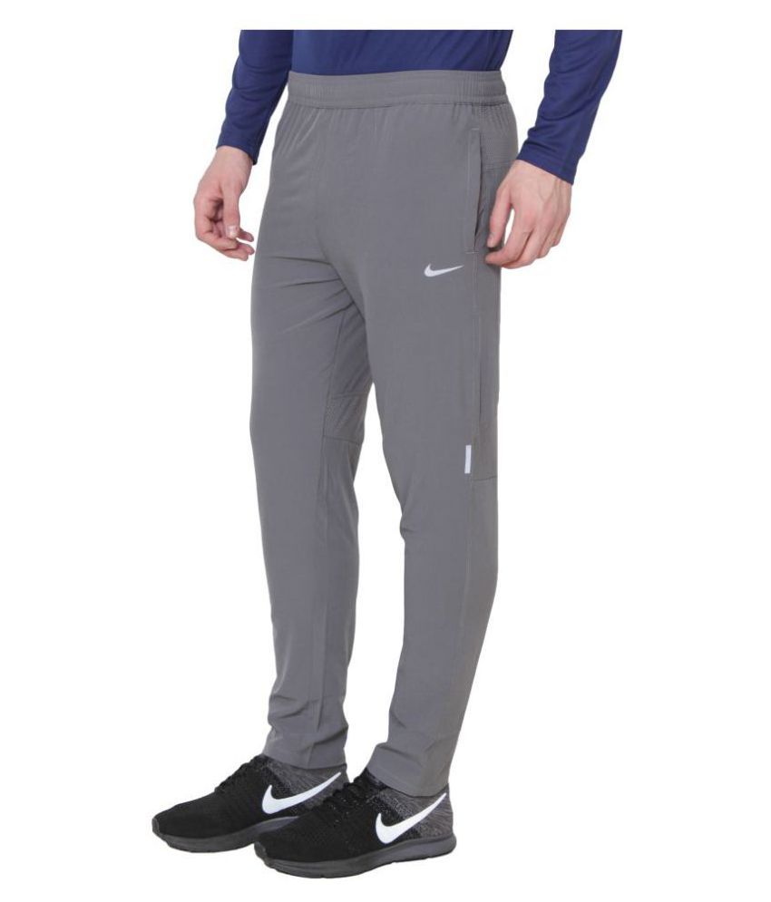 Nike Grey Polyester Lycra Trackpants - Buy Nike Grey Polyester Lycra ...