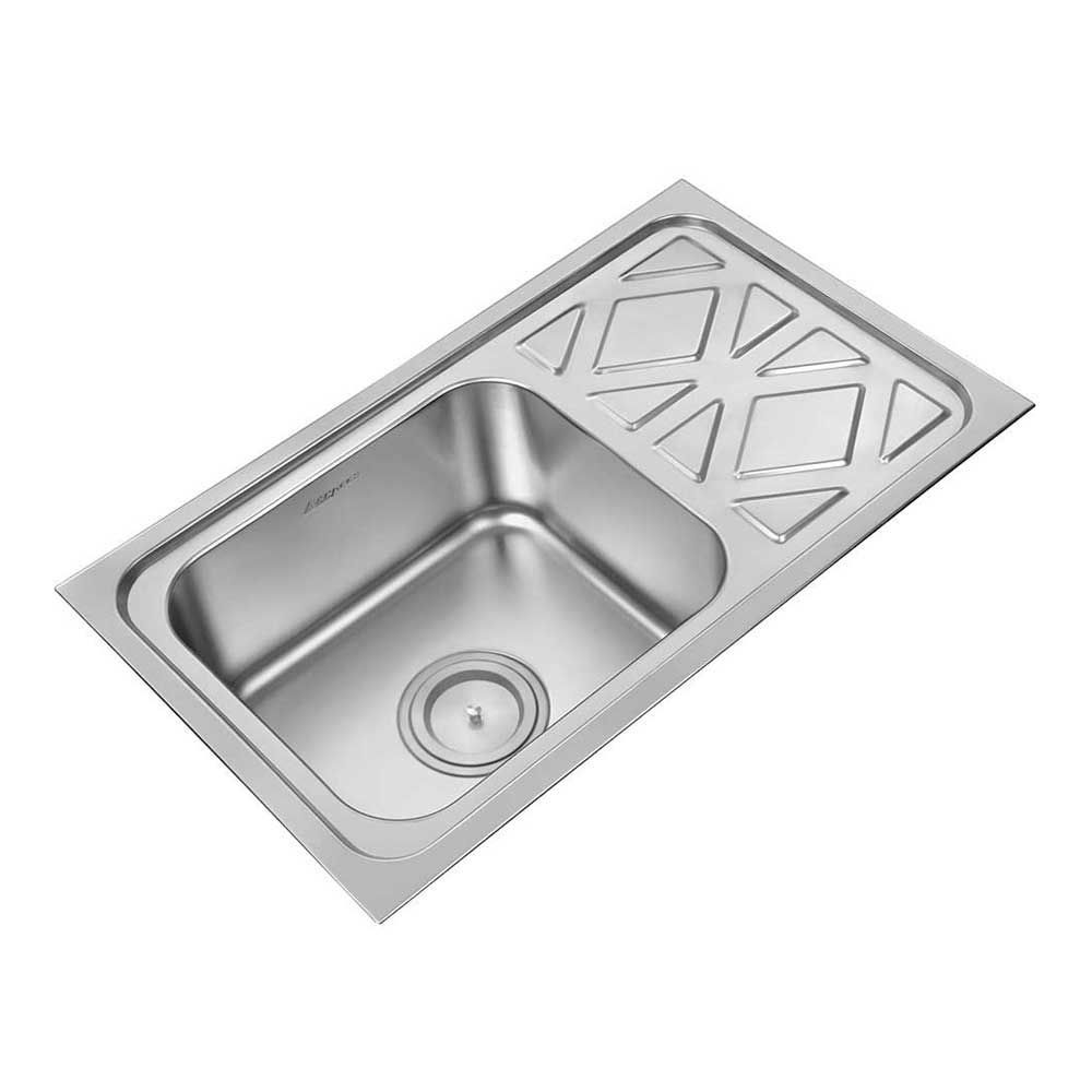 Anupam Stainless Steel Single Bowl Sink With Drainboard