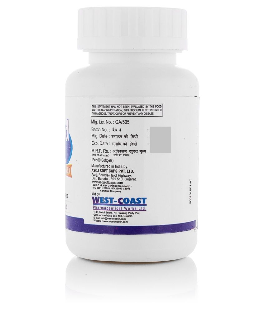 Healthvit ColdPressed Flaxseed Oil (Omega 369) 1000Mg 60 Soft Gels