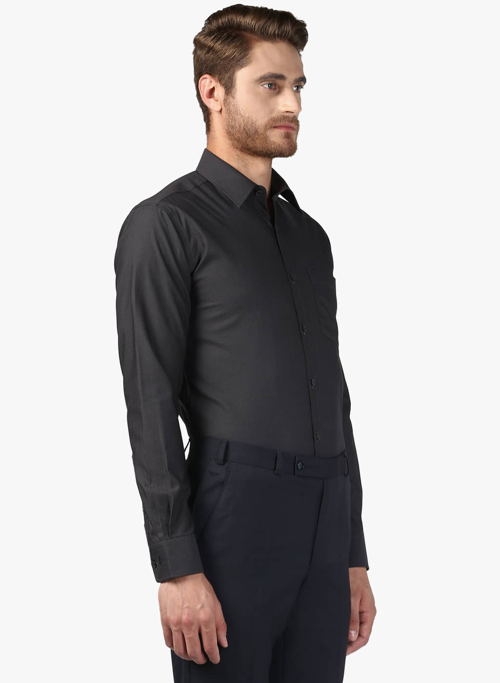 Park Avenue Grey Slim Fit Shirt - Buy Park Avenue Grey Slim Fit Shirt