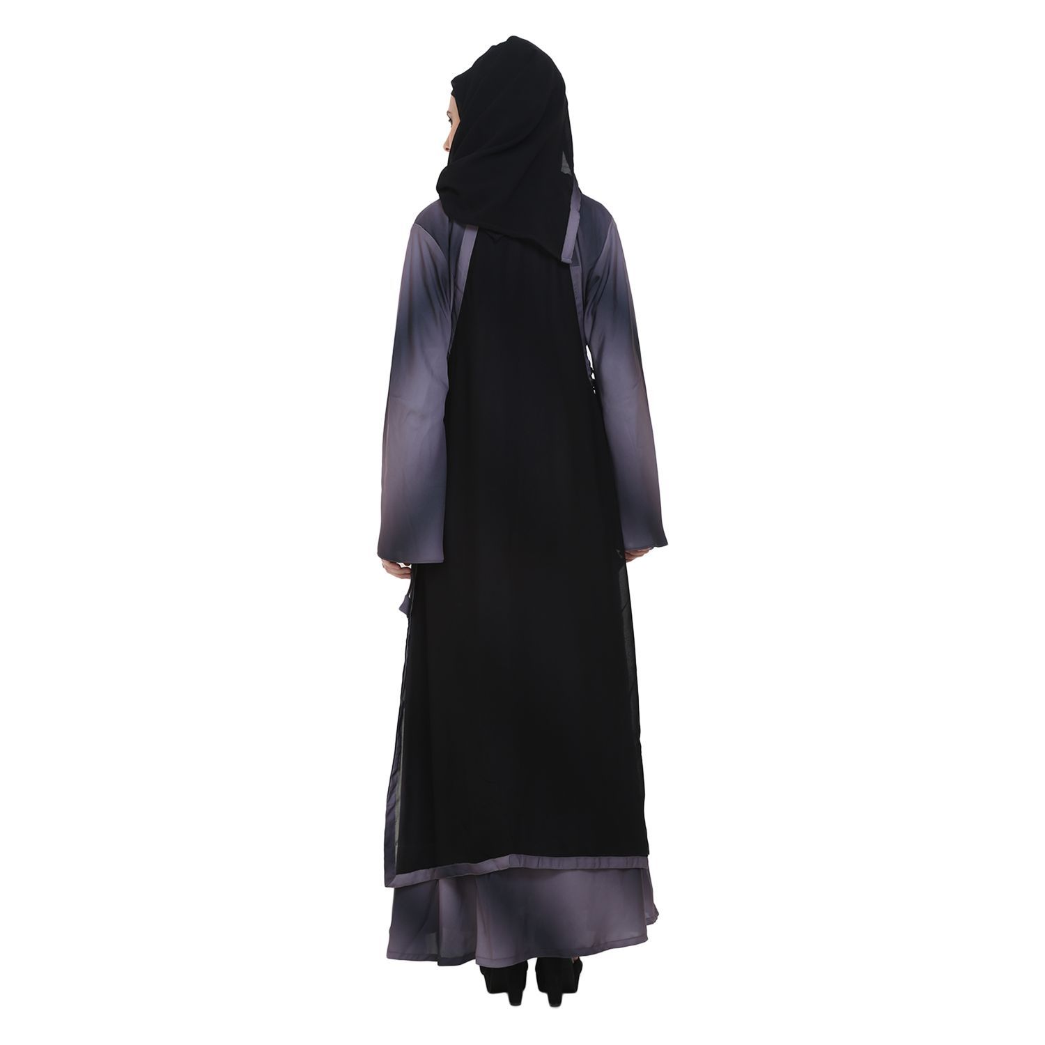 abaya Multicoloured Crepe Stitched Burqas with Hijab Price in India abaya Multicoloured Crepe Stitched Burqas with Hijab