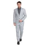 Hangup Grey Solid Formal 2 Piece Suits