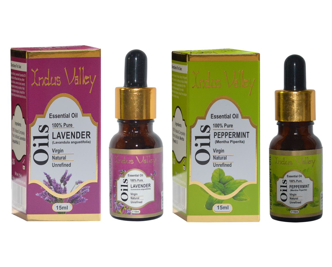     			Indus Valley Peppermint and Lavender Essential Oil Combo Pack