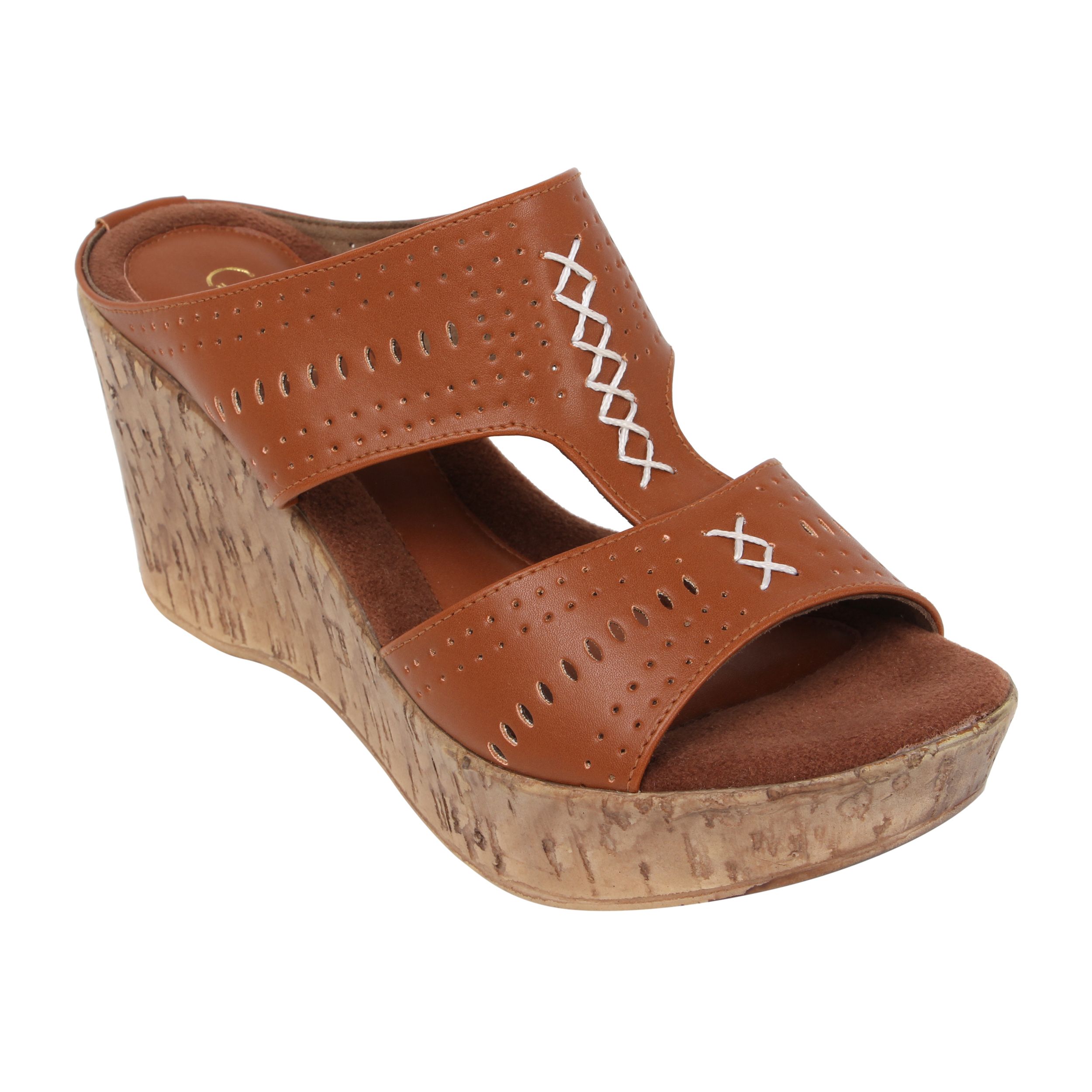 platform tan heels